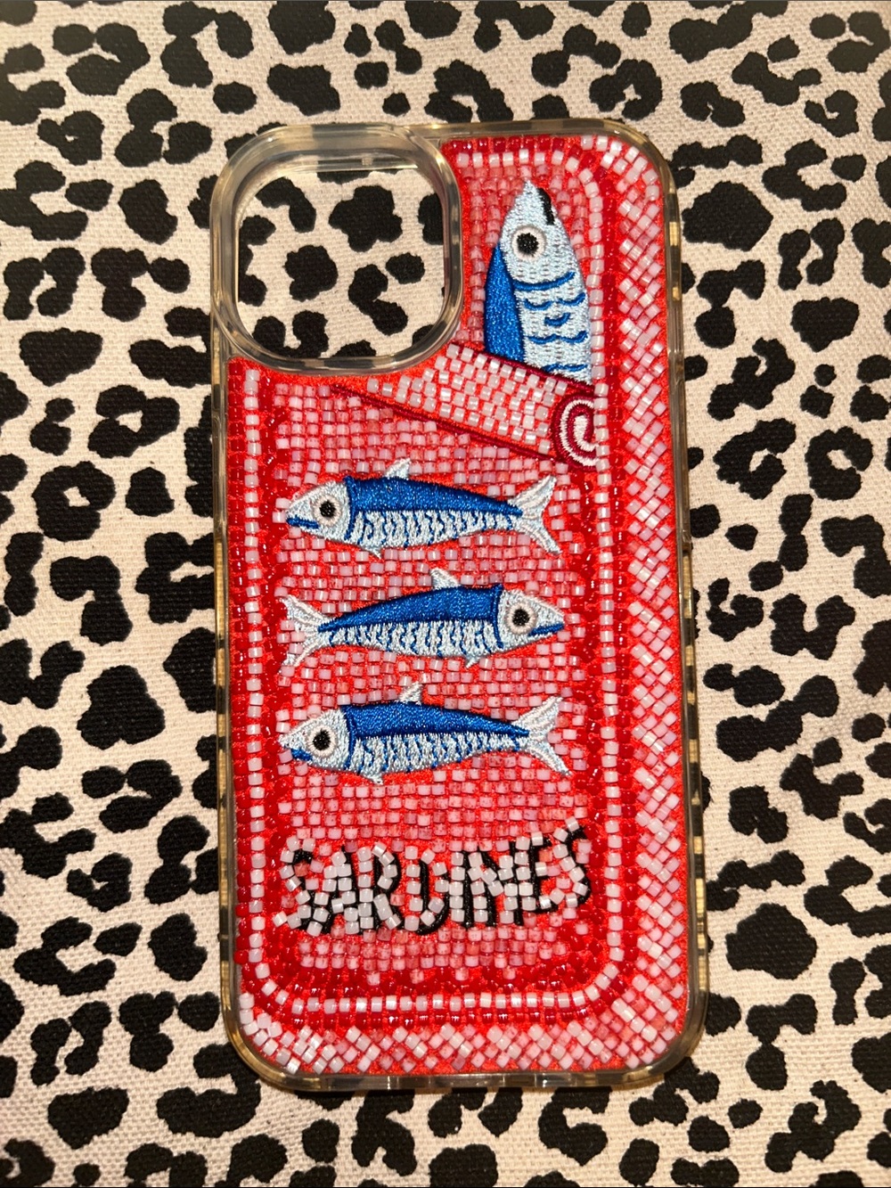 MVMT Red & Blue Sardines Embroidered Phone Case